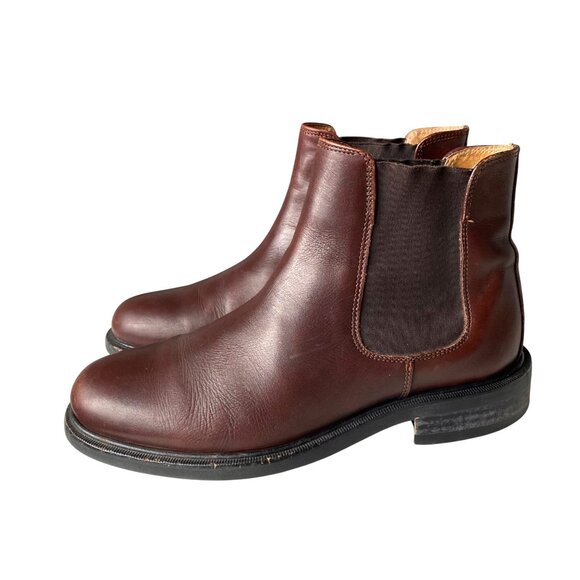 J. Crew Chelsea Boots Men's‎ Size 7 Brown Leather Made in Italy - Picture 3 of 12